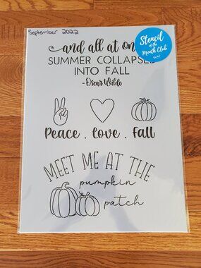 September 2022 Stencil of the Month Stencil Set w/ Add-On | Fall | BRAND NEW